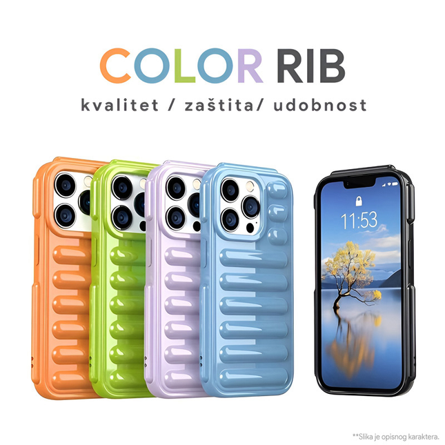 Torbica Color Rib za iPhone 13 Pro Max 6.7