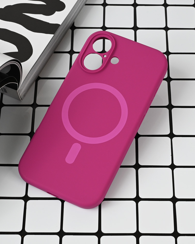 Torbica Magsafe Pure color za iPhone 16 6.1 tamno pink