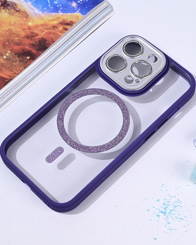 Torbica Magsafe shining za iPhone 14 Pro 6.1 ljubicasta
