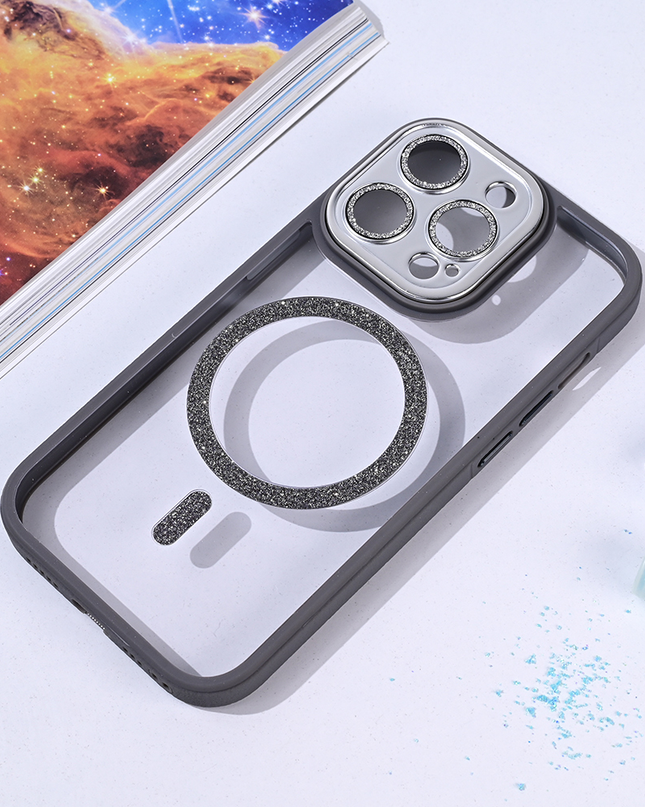 Torbica Magsafe shining za iPhone 14 Pro 6.1 siva