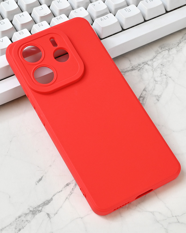 Torbica Silikon Pro Camera za Xiaomi Redmi Note 14 5G crvena