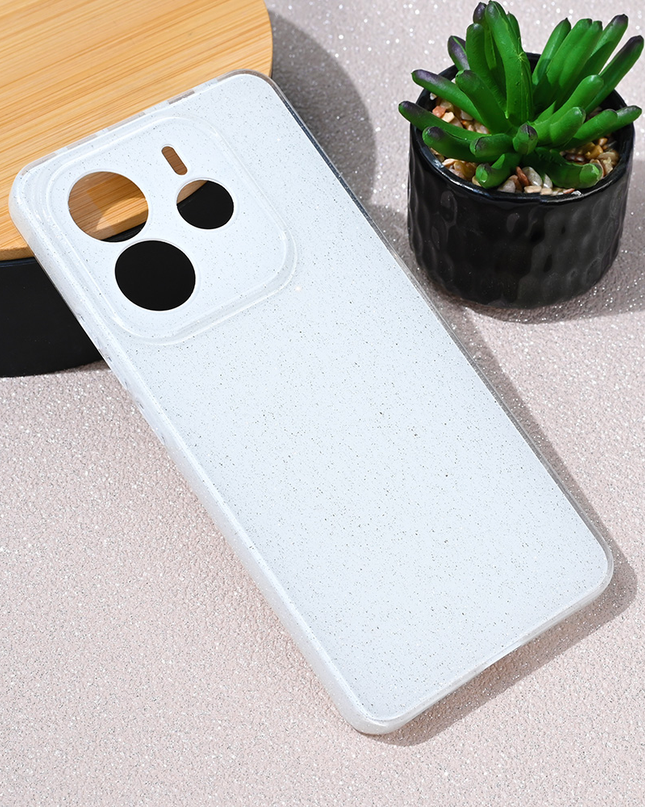 Torbica Sparkle Dust za Xiaomi Redmi Note 14 5G bela