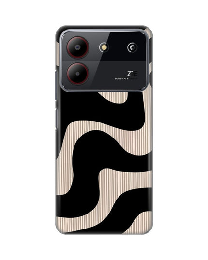 Maska za ZTE Blade A54 Black Flow Silikonska Print Skin