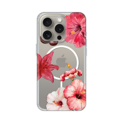 Maska za iPhone 16 Pro 6.3 Hibiscus Print Magsafe