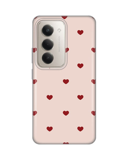 Maska za Xiaomi Redmi 15 4G Beige Hearts Silikonska Print