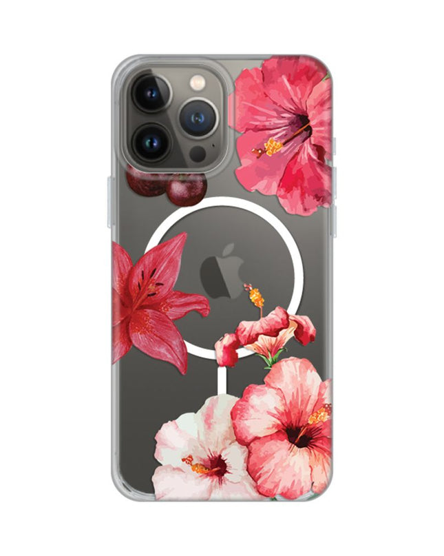 Maska za iPhone 13 Pro Max 6.7 Hibiscus Print Magsafe