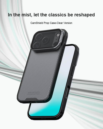 Maska za iPhone 17 Pro 6.3 crna (transparent kamera) Nillkin CamShield Prop