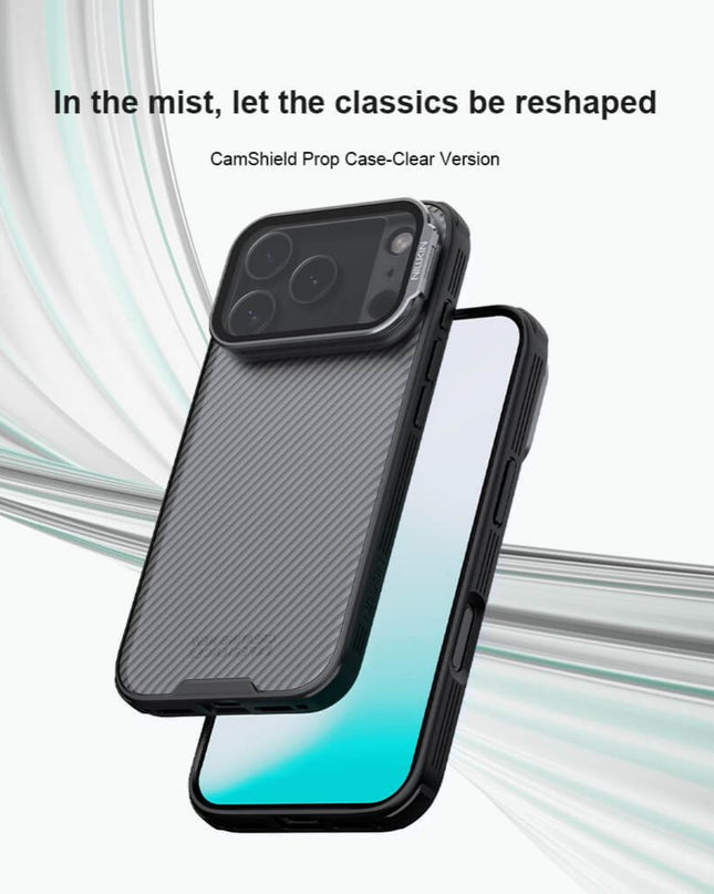 Maska za iPhone 17 Pro 6.3 crna (transparent kamera) Nillkin CamShield Prop