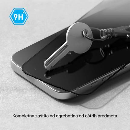Zastitno staklo Tempered Glass Privacy Teracell Titan 2.5D za iPhone 12 Mini 5.4 crni