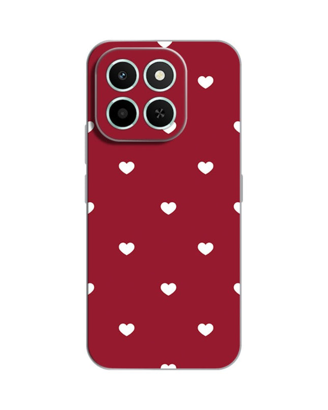 Maska za Honor X6c Burgundy Hearts Silikonska Print Skin