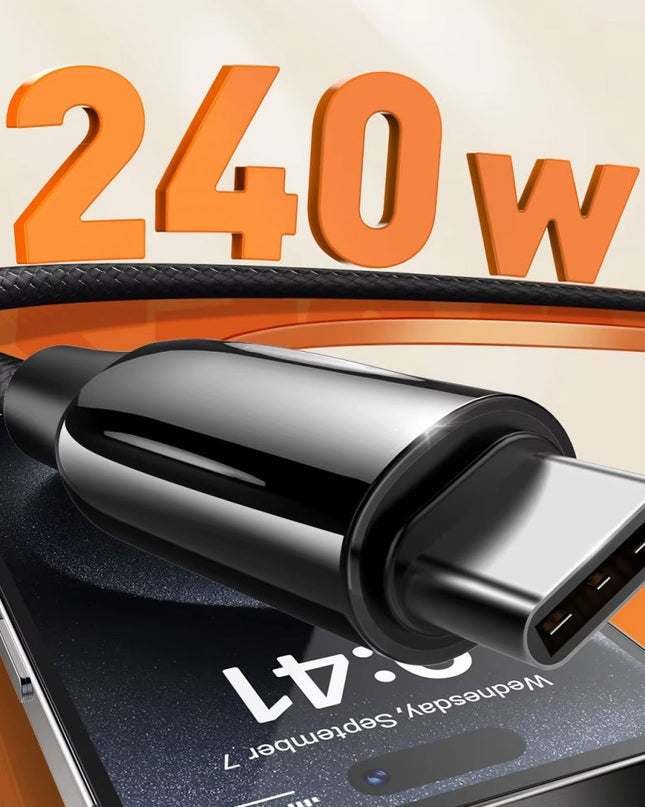 Data kabl LDNIO LC921c -240W Type C na Type C crni 1m