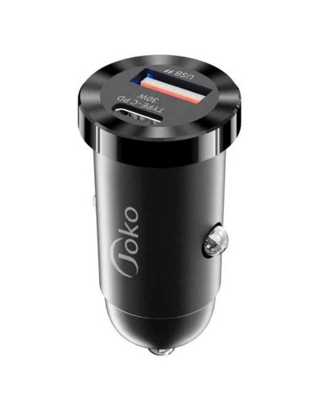 Auto punjac KONFULON JK79, 3A, QC3.0 22.5W, PD 30W crni