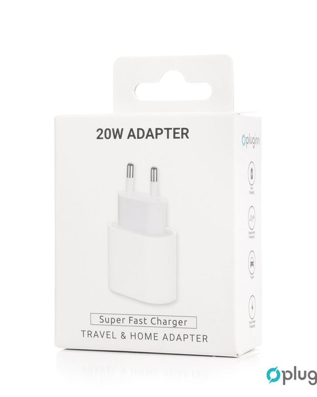 Kucni Punjac Pluginn AJ-20 A2347 EMC3621 PD Fast 20W za iPhone 11-14 beli CE