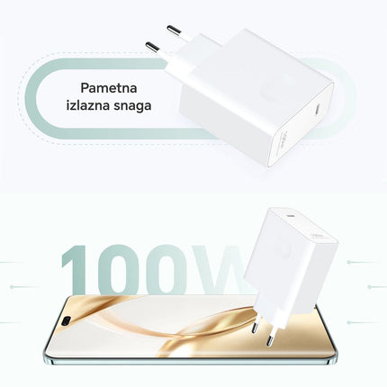 Kucni punjac Honor Super Charge GaN Slim 100W beli