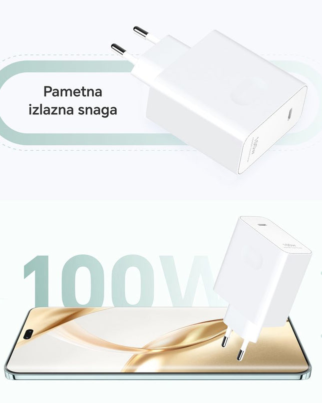Kucni punjac Honor Super Charge GaN Slim 100W beli
