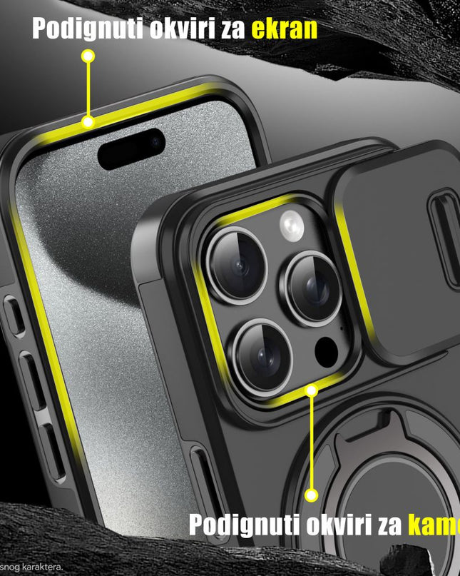 Maska za Samsung A175F Galaxy A17 ljubicasta CamShield Ring stand
