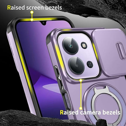 Maska za Xiaomi Redmi 15C 4G EU 173mm ljubicasta CamShield Ring stand
