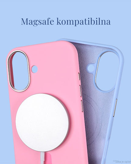Maska Magsafe Matte Color iPhone 13 6.1 roze