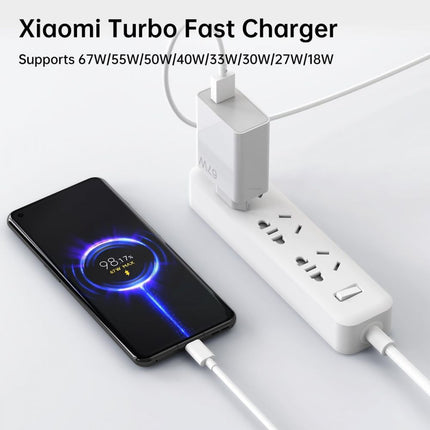 Kucni punjac Xiaomi HyperCharge 67W sa USB na Type C kablom beli EU