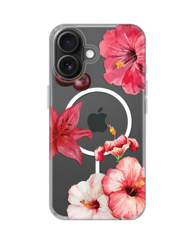 Maska za iPhone 16 6.1 Hibiscus Print Magsafe