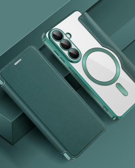 Maska za Samsung S941B Galaxy S26 zelena Magsafe Lux Bi Fold
