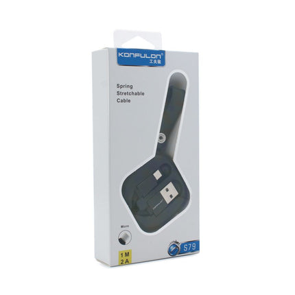 Data kabl KONFULON S79 privezak micro USB crni 1m