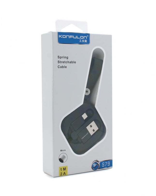 Data kabl KONFULON S79 privezak micro USB crni 1m