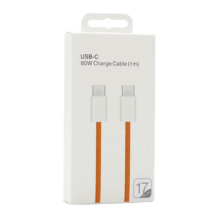 Data kabl za iPhone 17 seriju 60W PD na Type C 1m narandzasti