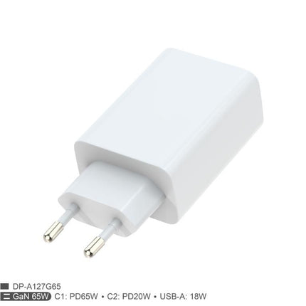 Zidni punjac FULMOVA GAN PD/65W/ sa USB-C kablom bela