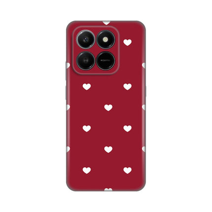 Maska za Honor X7d 4G/400 Smart 5G Burgundy Hearts Silikonska Print Skin