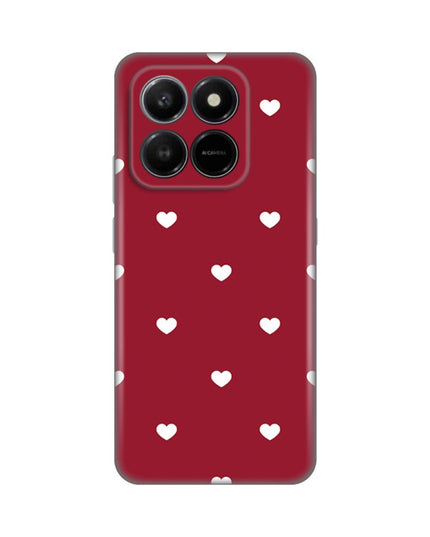 Maska za Honor X7d 4G/400 Smart 5G Burgundy Hearts Silikonska Print Skin