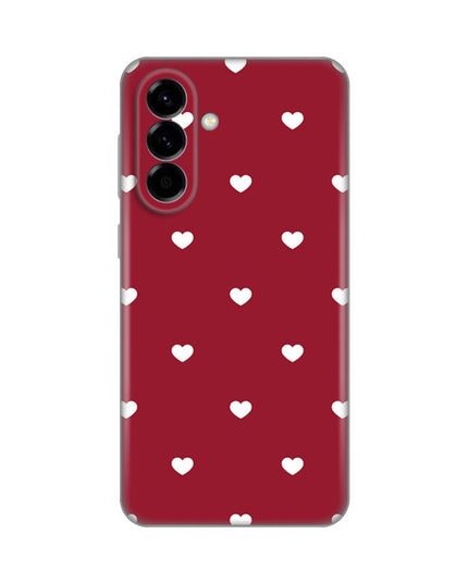 Maska za Samsung A576B Galaxy A57 5G Burgundy Hearts Silikonska Print Skin