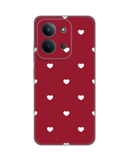 Maska za Xiaomi Redmi 15C 4G Burgundy Hearts Silikonska Print Skin