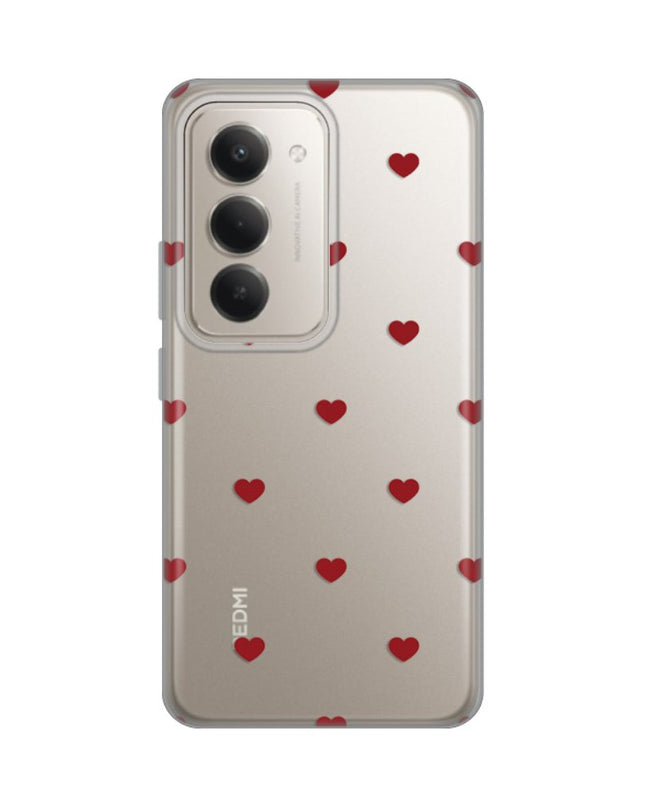 Maska za Xiaomi Redmi 15 4G Red Hearts Silikonska Print