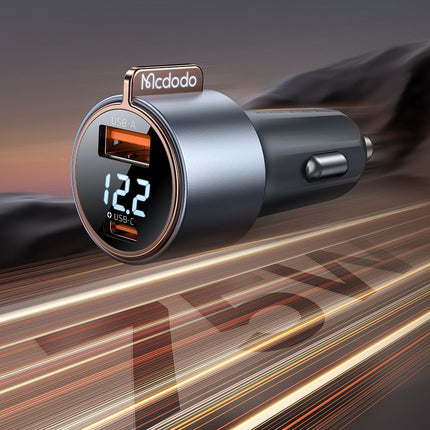 MCDODO CC-3690 AUTO Punjač DIGITAL DISPLAY 75W, USB-C + USB-A
