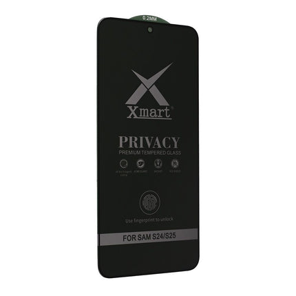 Zastitno staklo Tempered Glass X Mart 9D Privacy za Samsung S921B/S931B Galaxy S24/S25 (fingerprint unlock)