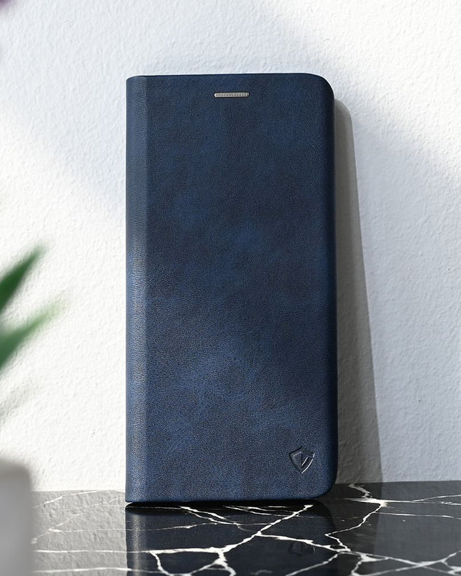 Maska za Honor X7e tamno plava Teracell Elegant Flip
