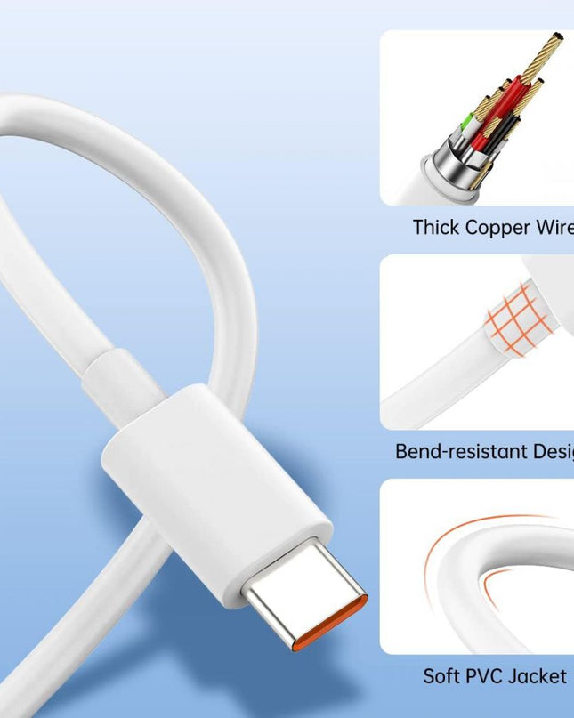 Kucni punjac Xiaomi HyperCharge 67W sa USB na Type C kablom beli EU