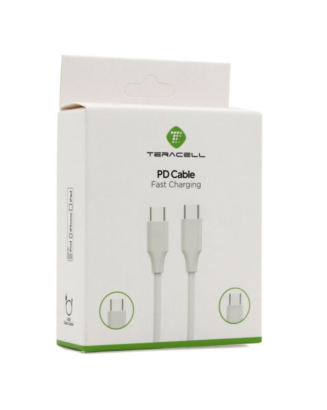 Data kabl Teracell Plus 45W PD Type C na Type C beli 2m