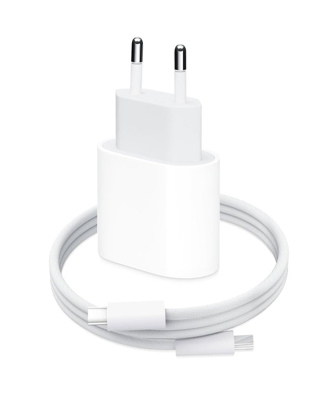 Kucni punjac PD Fast charger 35W za iPhone 15-16 sa PD Type C kablom CE beli