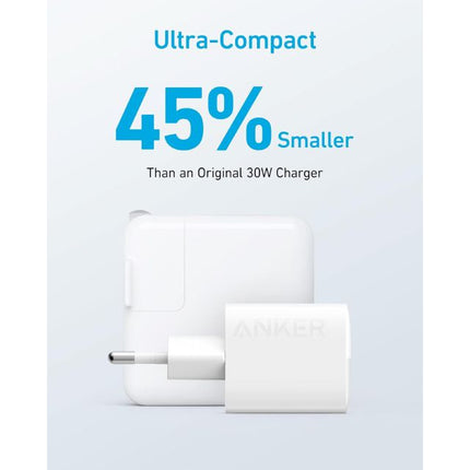ANKER 323 33W USB-C zidni punjač 2-porta (USB-A i USB-C), bela