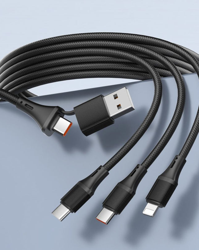 Data kabl LDNIO LC97 uc 100W 4 u 1 crni 1.2m