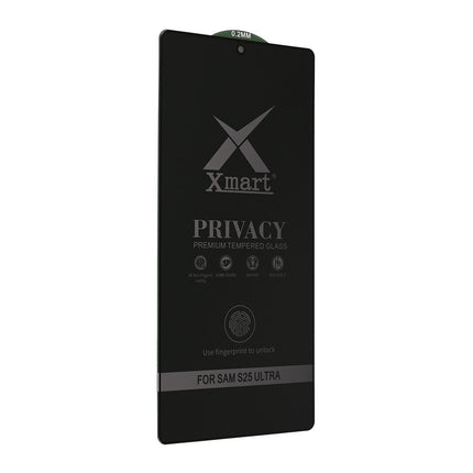 Zastitno staklo Tempered Glass X Mart 9D Privacy za Samsung S938B Galaxy S25 Ultra (fingerprint unlock)