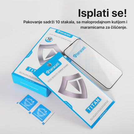 Zastitno staklo Tempered glass Teracell Titan 2.5D 10u1 za Samsung A065F Galaxy A06 crni