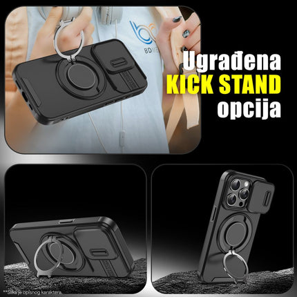 Maska za Samsung A175F Galaxy A17 ljubicasta CamShield Ring stand