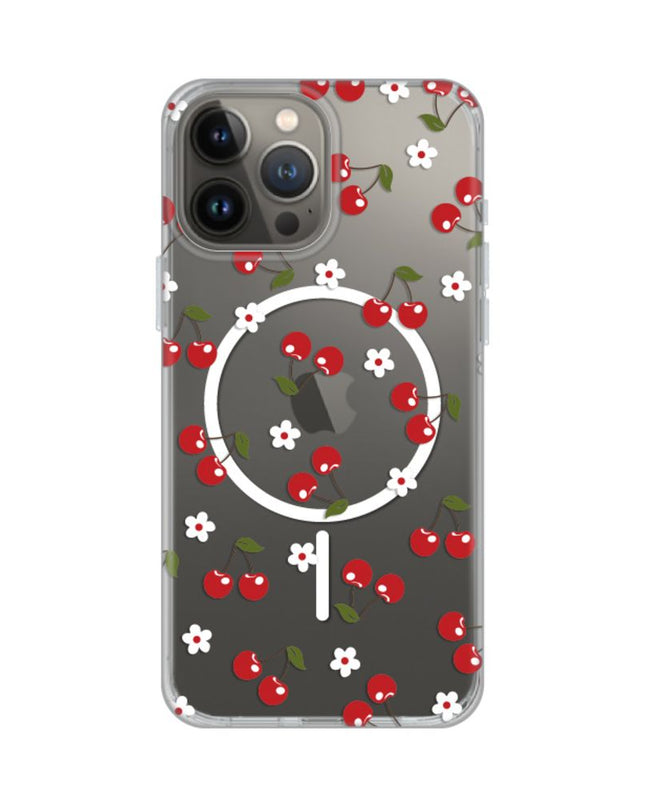 Maska za iPhone 13 Pro Max 6.7 Cute Cherries Print Magsafe