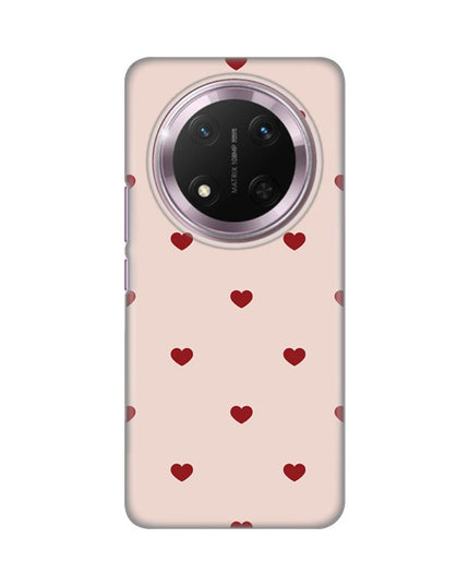 Maska za Honor Magic 7 Lite Beige Hearts Silikonska Print