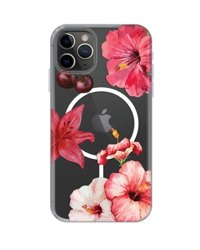 Maska za iPhone 11 Pro 5.8 Hibiscus Print Magsafe