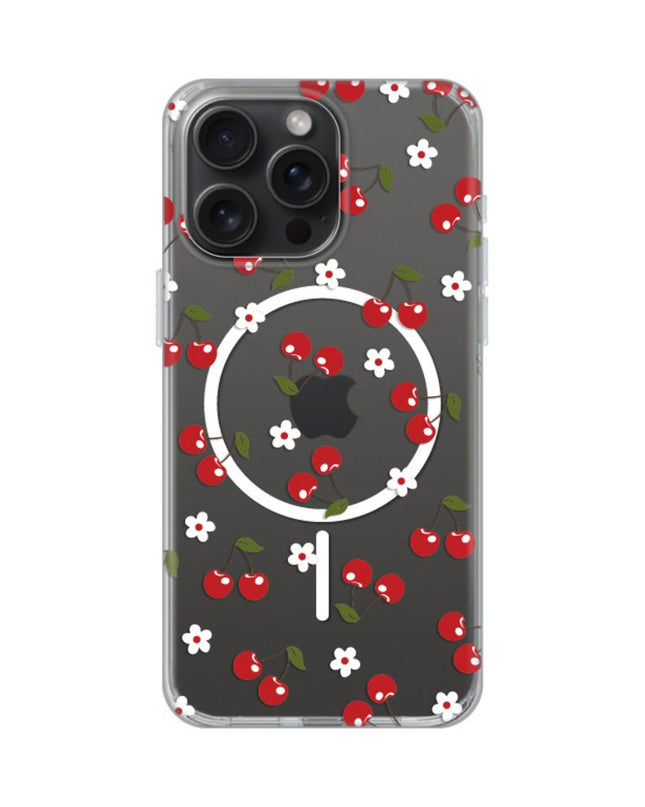 Maska za iPhone 15 Pro Max 6.7 Cute Cherries Print Magsafe
