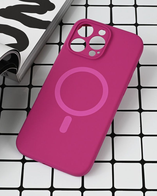 Torbica Magsafe Pure color za iPhone 16 Pro Max 6.9 tamno pink